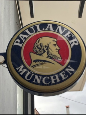 Paulaner München double-sided illuminated sign