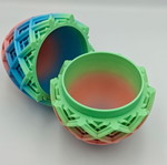 3D Printed Easter Egg Mandala New Decorative Container 15cm