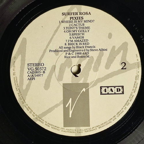 Pixies Surfer Rosa vinyl like new, 1988 indie rock album