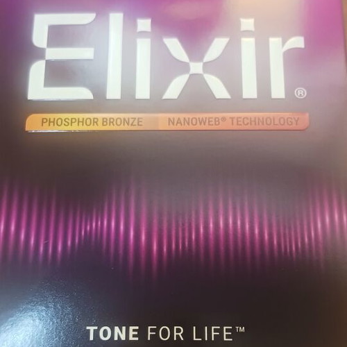 Elixir acoustic guitar strings 11/52 Nanoweb new