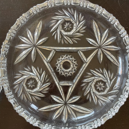 Cut Crystal vintage set of 3 coasters like new