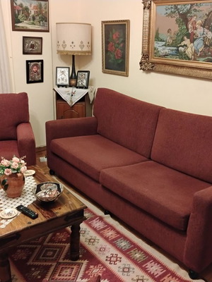 Σετ καναπές και πολυθρόνα σαν καινούργιο