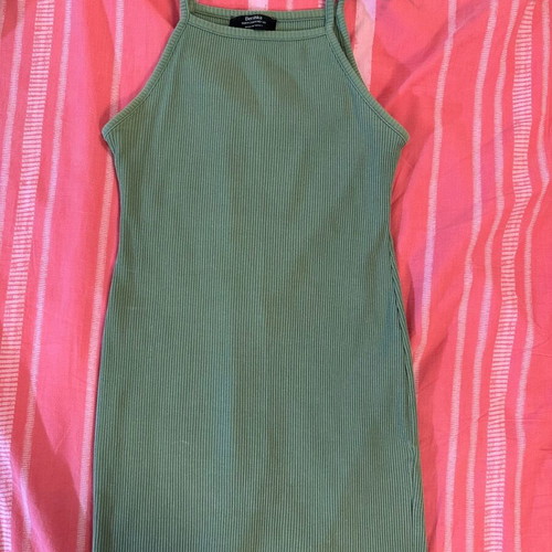 Bershka mini tight dress green like new, size M