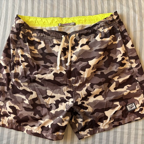 3Guys Camo Men's Swim Shorts Medium Like New Black Gray