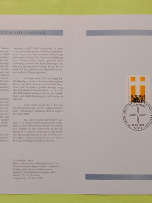 Germany 1998 First Day Cover Stamp from Bonn