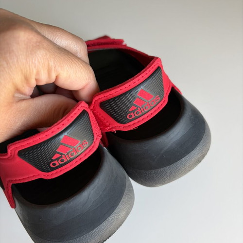 Adidas kids' sandals, red, size 28