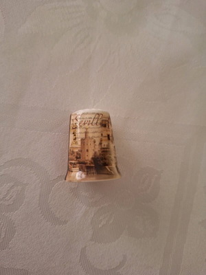 Ceramic tourist thimble from Seville new