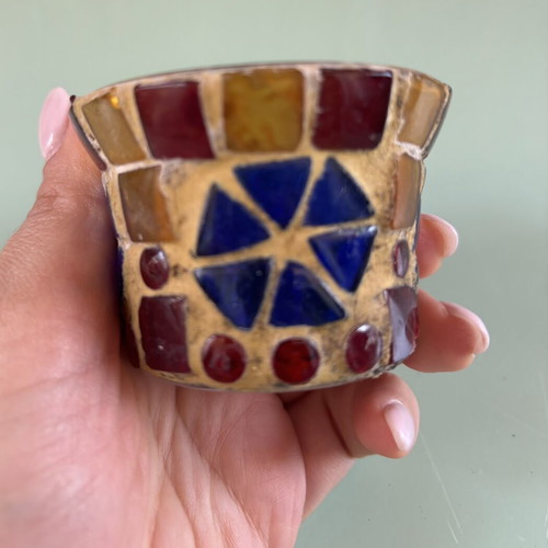 Ethnic colorful tealight candle holder