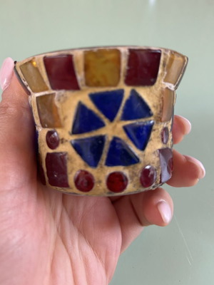Ethnic colorful tealight candle holder