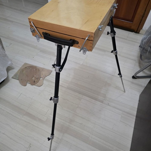 Painting case with foldable easel legs
