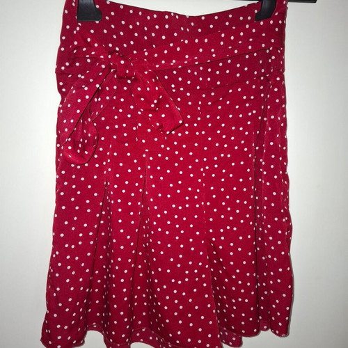 Shein women's polka dot shorts small used, burgundy with white dots