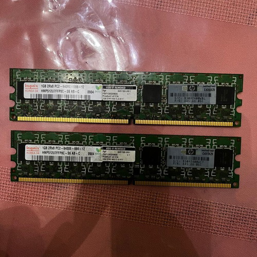 Ram DDR2 2x1GB Hynix hmp512u7ffp8c-s6 ab-c like new