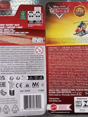 Αυτοκινητάκια Disney Pixar Cars πακέτο 2 τεμάχια καινούργια, κλίμακας 1:55