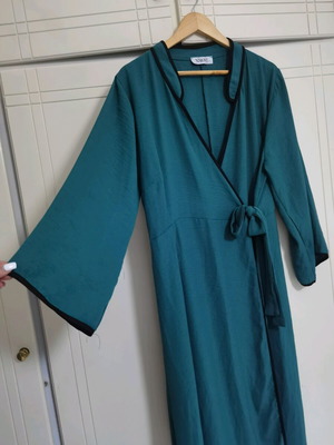 Long plus size kimono dress turquoise like new
