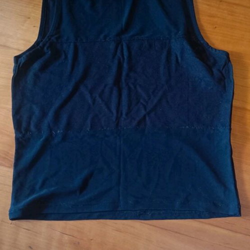 Blouse with transparent details used, size S, black