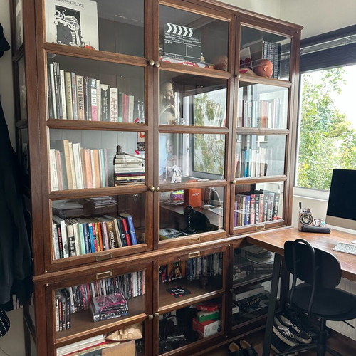 Solid Beech Display Bookcase like new