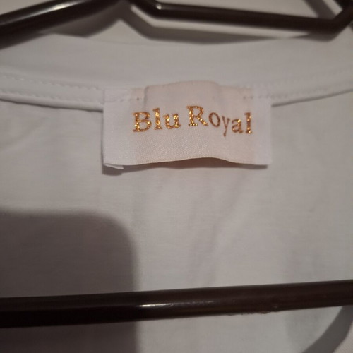 Blouse new, white with colorful eye embroidery, size XL