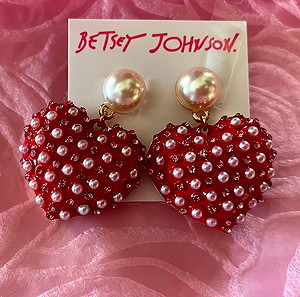 Betsey Johnson UK σκουλαρίκια καρδούλες καινούρια