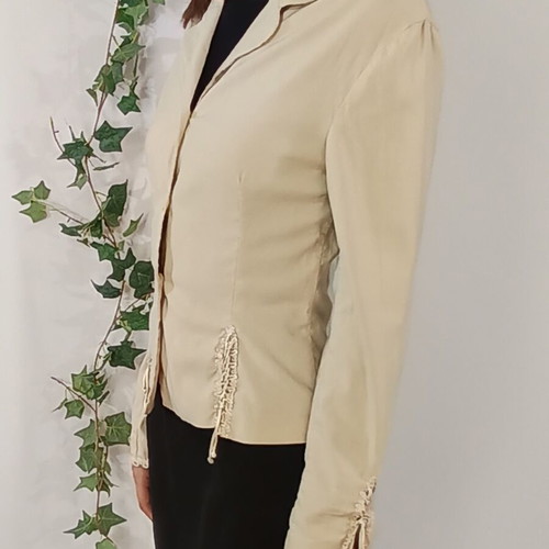 Beige On Line blazer like new with gathered sleeves and sides