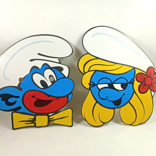 Smurf masks pack of 2 like new