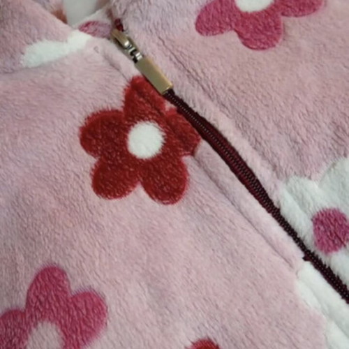 Fleece robe new, pink, size L