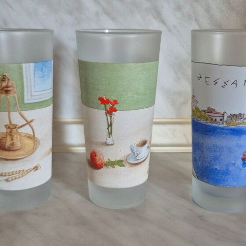 Lumidis Glasses like new, set of 3 pieces