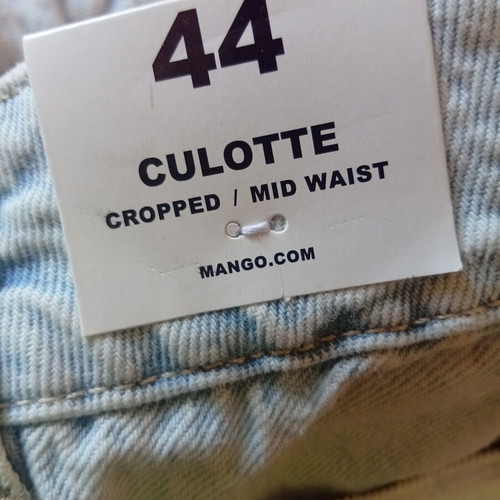 Mango Cropped Jeans new, size 44, bleached denim