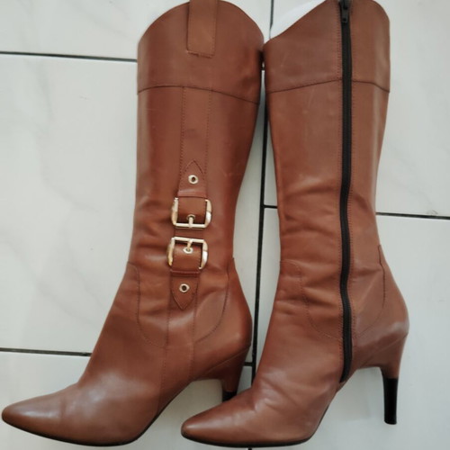 Via Spiga Lyra vintage leather knee-high boots size 37-38 like new, brown