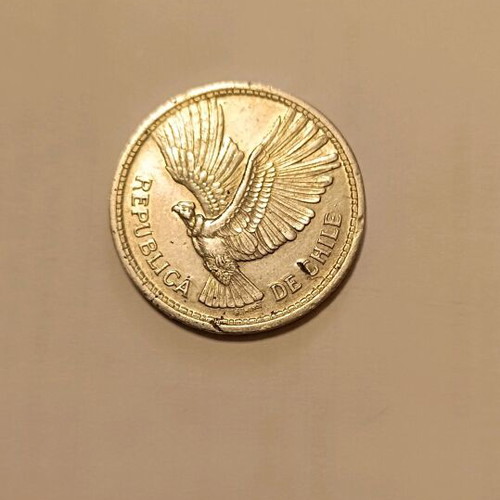 Chile 1957 coin 10 pesos like new