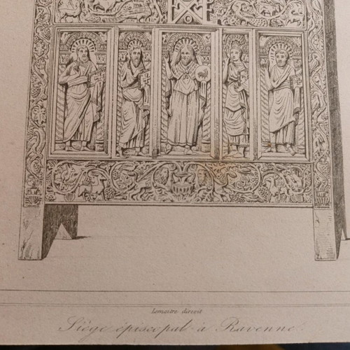 Episcopal Throne of Ravenna 550 AD chalcography used