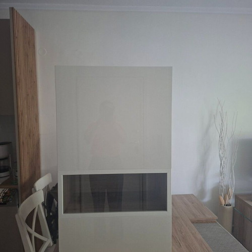 Hanging showcase like new, oak color, 100x60x40 cm