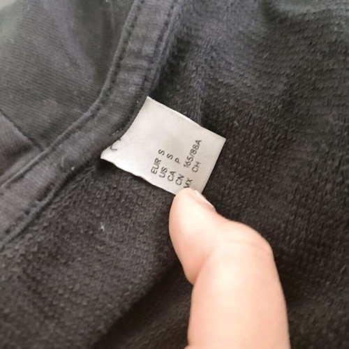 Long black cardigan used with hood size S
