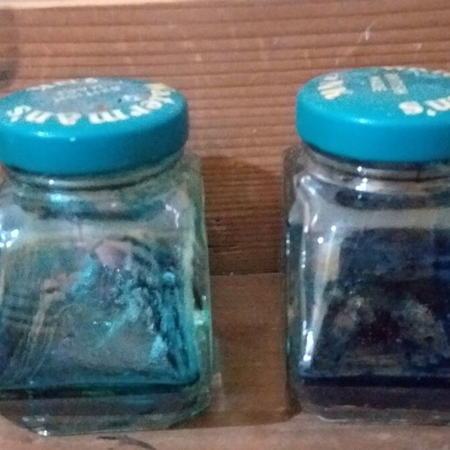 Waterman's collectible ink bottles used, set of 2