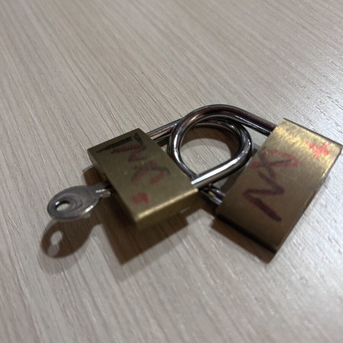 Padlocks used, set of 2 small with one key