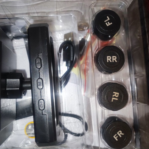 TPMS tire pressure and temperature monitoring system kit, solar USB