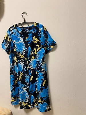 Vintage 90's mini floral dress used, colorful, size L