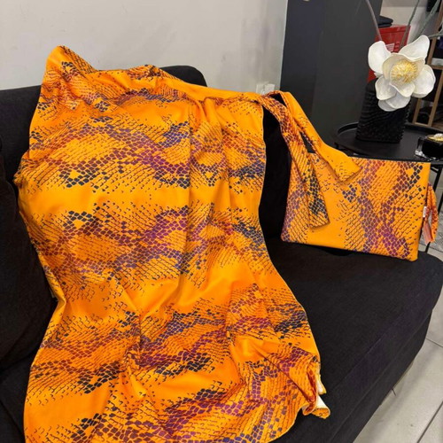 Multifunctional dress skirt pareo orange, new, one size