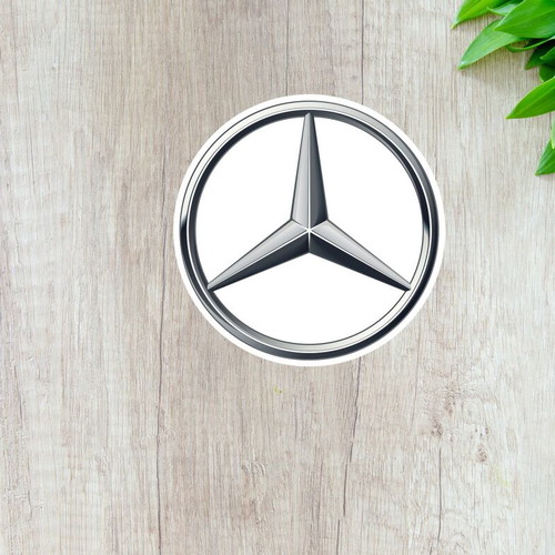 Mercedes logo sticker made to order, glossy paper