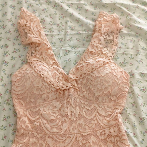 Pink lace dress like new, size S