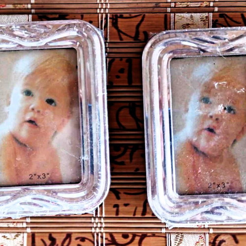 Silver photo frames set of 2 new