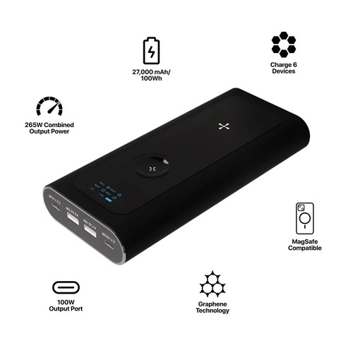 UZE BOLD 265W fast charging power bank with wireless