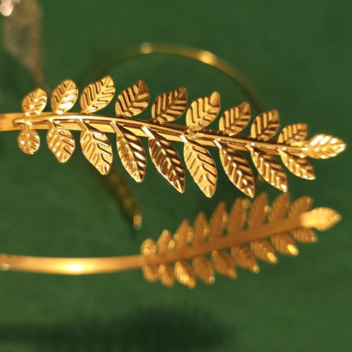 Set of 3 Gold Leaf Metal Hairbands
