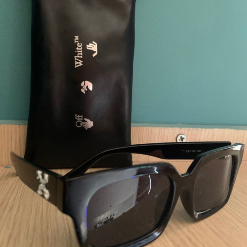 Off White sunglasses black unisex used with case