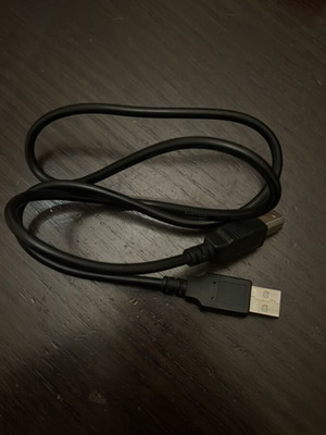 USB cable (Type A) to USB Type B used