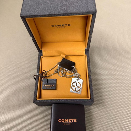 Comete Gioielli Planets men's necklace new, stainless steel plaques