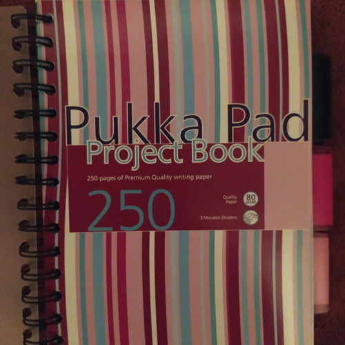 Pukka A5 notebook, double spiral, 3 subjects, 250 pages