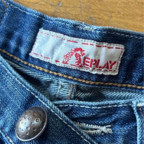 Replay Y2K bootcut jeans new with tags, rhinestone detail, blue