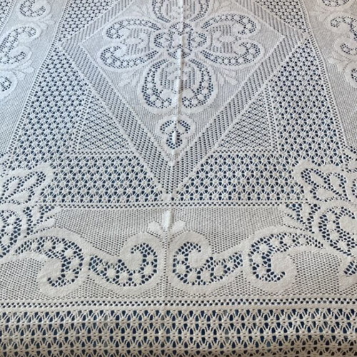 Handmade knitted vintage bed cover like new