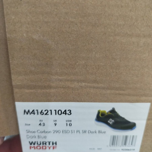 Wurth Carbon 290 Safety Shoe new, blue, size 43
