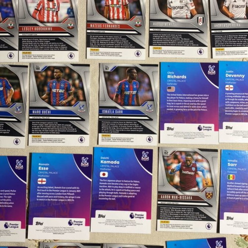 Topps Chrome and Panini Prizm Premier League Collection new